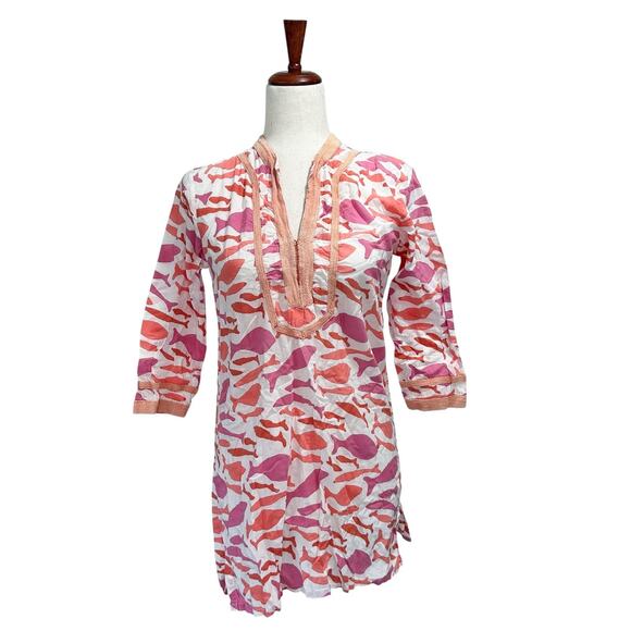 Roberta Roller Rabbit Top‎ Size XS Extra Small Fish Print Tunic Shift Dress (7) - Picture 1 of 10